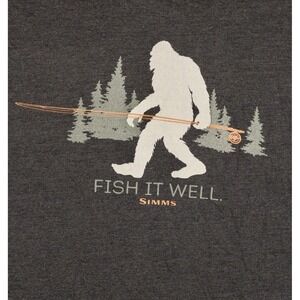 Simms Fishing  T Shirt Mens M Outdoors‎ Fishing Camping Gorpcore Lake Big Foot